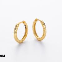 Gold Hammered Huggie Hoop Earrings