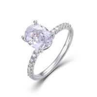 Silver Lavender Cubic Zirconia Ring
