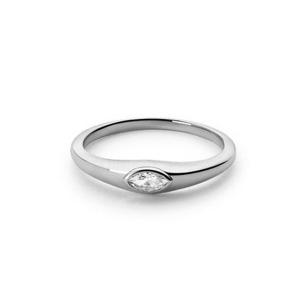 925 Silver Marquise Gemstone Bezel Ring
