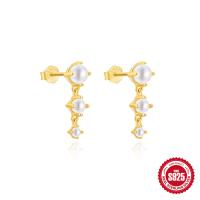 Gold-Plated Pearl Drop Earrings