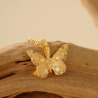 Gold Butterfly Pendant Necklace