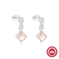 925 Silver Infinity Gemstone Stud Earrings