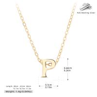 Gold-Finish Letter 'P' Pendant Necklace