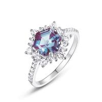 Silver Blue Stone Statement Ring