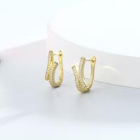 Pavé Gold Hoop Earrings