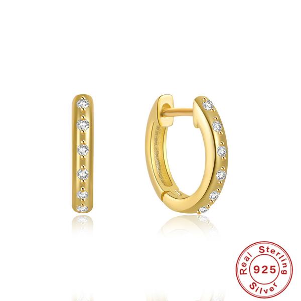 Gold-Plated Sterling Silver Huggie Earrings