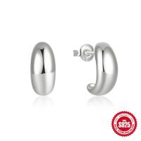 925 Silver High-Polish Huggie Earrings
