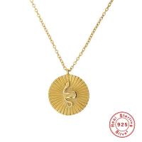 Gold Snake Motif Pendant Necklace
