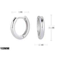 Large Silver Huggie Hoop Earrings