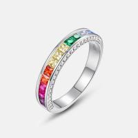 Rainbow Silver Band Ring
