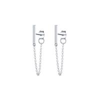 925 Silver Minimalist Chain Earrings