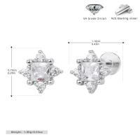 Silver Zirconia Stud Earrings
