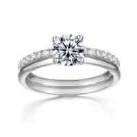Silver Prong-Set Solitaire Ring