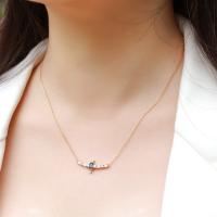 925 Silver Geometric Blue Stone Pendant Necklace