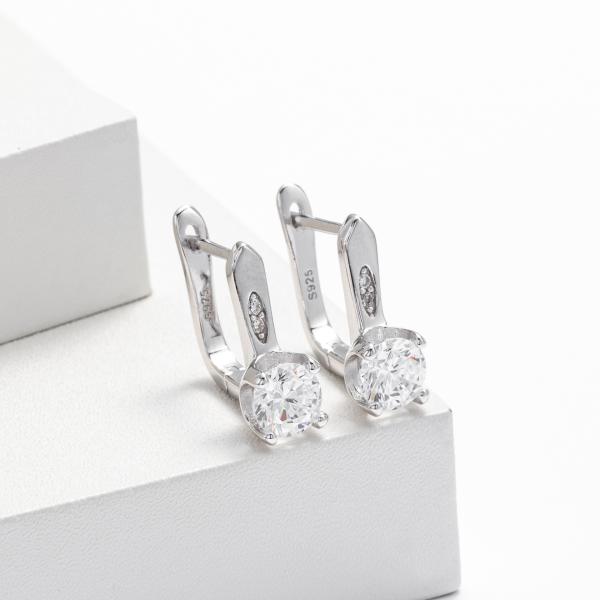 Silver Cubic Zirconia Drop Earrings