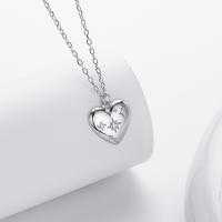 Silver Celestial Heart Pendant Necklace