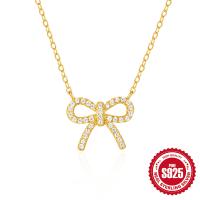 Gold-Finish Bow Pendant Necklace