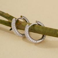 Silver Pavé Huggie Earrings