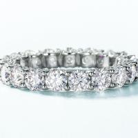 Silver Cubic Zirconia Eternity Band