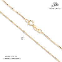 Gold-Plated Sterling Silver Beaded Chain Necklace