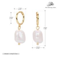 Gold Baroque Pearl Drop Earrings