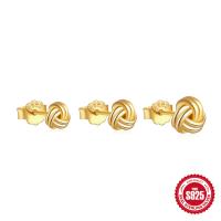 Gold-Finish Knot Stud Earrings