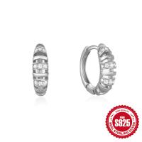 Sterling Silver Pavé Huggie Earrings