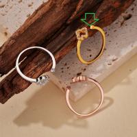 Gold Floral Cubic Zirconia Band Ring