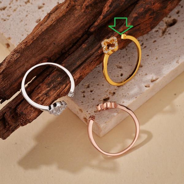 Gold Floral Cubic Zirconia Band Ring