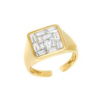 Gold Geometric Signet Ring