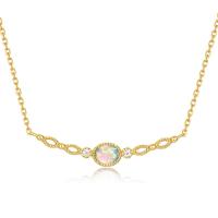 Gold Opal Pendant Necklace