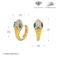 Gold Snake Huggie Earrings