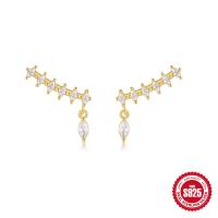 Gold-Finish Cubic Zirconia Ear Climbers