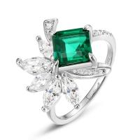 Floral Emerald Statement Ring