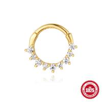 Gold-Plated Crystal Small Hoop Earrings