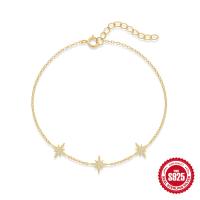 Gold Pavé Star Chain Bracelet
