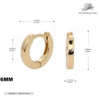 Gold-Tone Sterling Silver Huggie Earrings