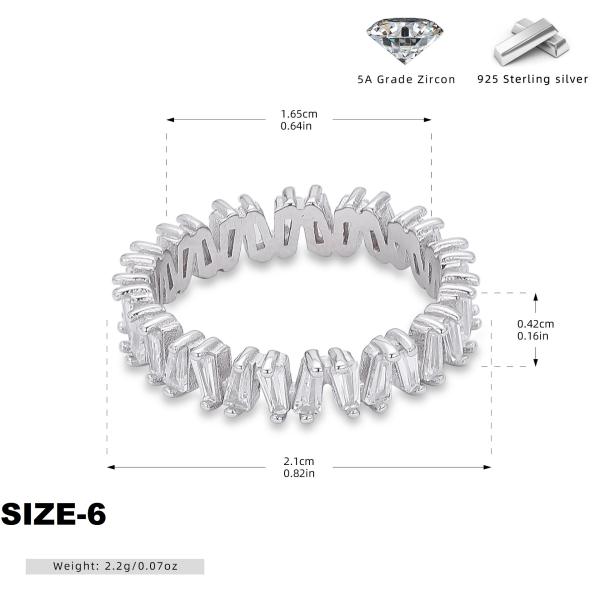 Silver Eternity Band Ring