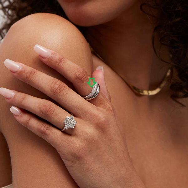 Silver Pavé Band Ring
