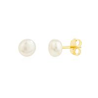 925 Silver Pearl Stud Earrings