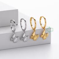 Two-Tone Butterfly Huggie Earrings