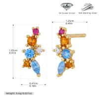 Multicolor Floral Climber Earrings