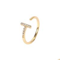Gold Letter Open Band Ring
