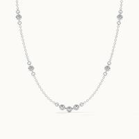 Silver Station Cubic Zirconia Necklace