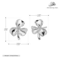 Silver Clover Stud Earrings