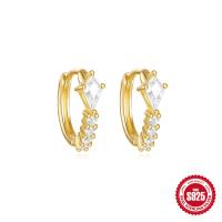 Gold-Plated Geometric Huggie Earrings