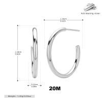 Medium Silver Hoop Earrings