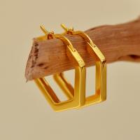 Minimalist Gold Hexagonal Hoop Earrings