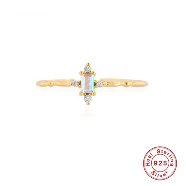 Gold-Plated Geometric Band Ring