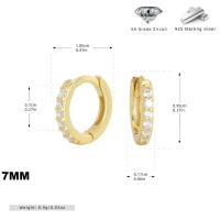 Gold Zircon Huggie Earrings
